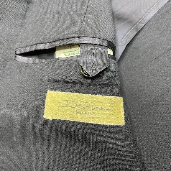 Doriani Milano Men's Navy Blue Notch Lapel Two-Button Blazer Jacket Size 38 US - Picture 9 of 16